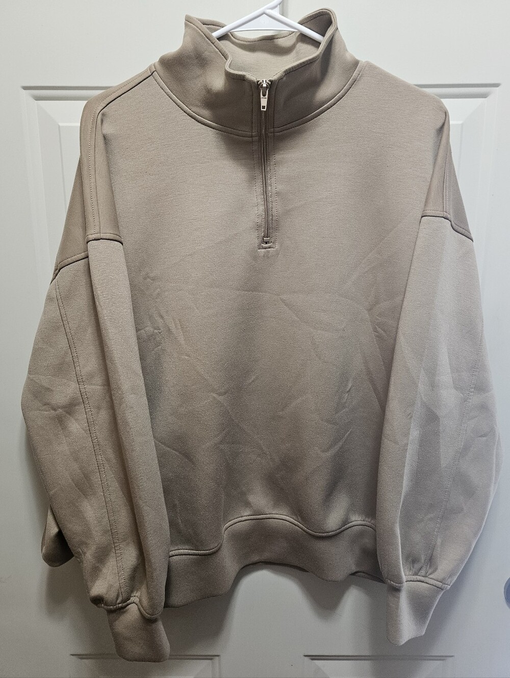 Zenana Lightweight Scuba Quarter Zip Pullover